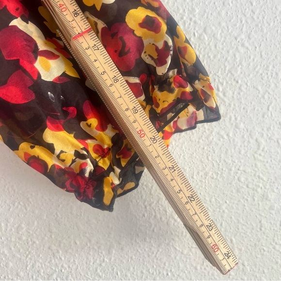 Aryn K. 100% Silk Floral Mini Dress Size M - Picture 5 of 11